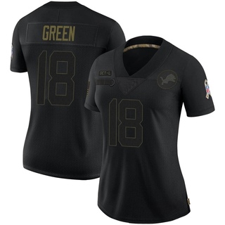 Limited Antoine Green Women's Detroit Lions 2020 Salute To Service Jersey - Black