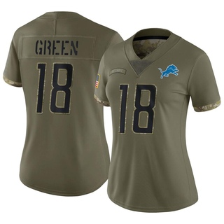 Limited Antoine Green Women's Detroit Lions 2022 Salute To Service Jersey - Olive