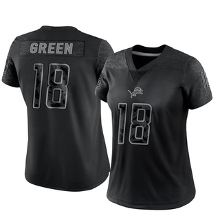 Limited Antoine Green Women's Detroit Lions Reflective Jersey - Black