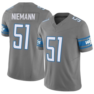 Limited Ben Niemann Men's Detroit Lions Silver Vapor F.U.S.E. Jersey