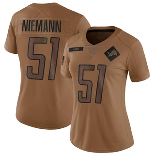 Limited Ben Niemann Women's Detroit Lions 2023 Salute To Service Jersey - Brown