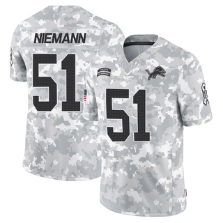 Limited Ben Niemann Youth Detroit Lions 2024 Salute to Service Jersey - Arctic Camo