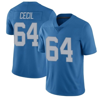 Limited Brad Cecil Men's Detroit Lions Throwback Vapor Untouchable Jersey - Blue