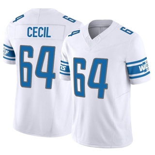 Limited Brad Cecil Men's Detroit Lions Vapor F.U.S.E. Jersey - White