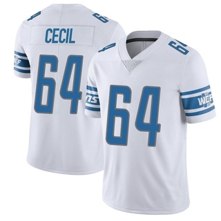 Limited Brad Cecil Men's Detroit Lions Vapor Untouchable Jersey - White