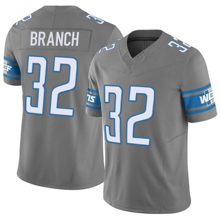 Limited Brian Branch Men's Detroit Lions Silver Vapor F.U.S.E. Jersey