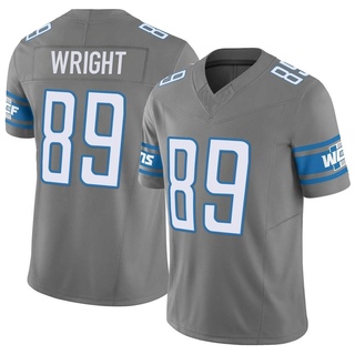 Limited Brock Wright Men's Detroit Lions Silver Vapor F.U.S.E. Jersey