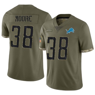 Limited C.J. Moore Men's Detroit Lions 2022 Salute To Service Jersey - Olive