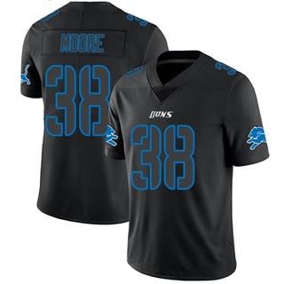 Limited C.J. Moore Youth Detroit Lions Jersey - Black Impact