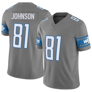 Limited Calvin Johnson Men's Detroit Lions Silver Vapor F.U.S.E. Jersey