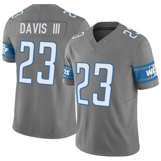 Limited Carlton Davis III Men's Detroit Lions Silver Vapor F.U.S.E. Jersey