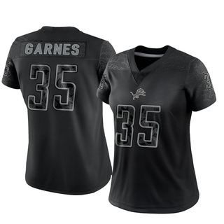 Limited Chelen Garnes Women's Detroit Lions Reflective Jersey - Black