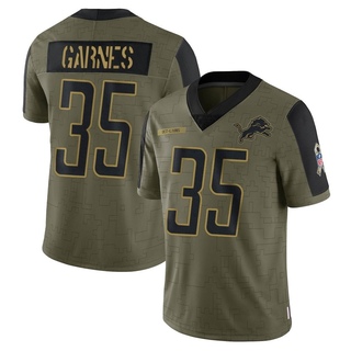 Limited Chelen Garnes Youth Detroit Lions 2021 Salute To Service Jersey - Olive