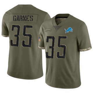 Limited Chelen Garnes Youth Detroit Lions 2022 Salute To Service Jersey - Olive