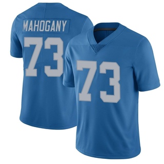 Limited Christian Mahogany Men's Detroit Lions Throwback Vapor Untouchable Jersey - Blue