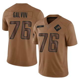 Limited Connor Galvin Youth Detroit Lions 2023 Salute To Service Jersey - Brown