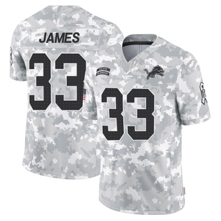 Limited Craig James Men's Detroit Lions 2024 Salute to Service Jersey - Arctic Camo