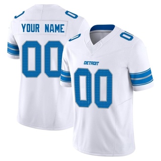 Limited Custom Men's Detroit Lions Vapor F.U.S.E. 2nd Jersey - White