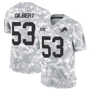 Limited DaRon Gilbert Youth Detroit Lions 2024 Salute to Service Jersey - Arctic Camo