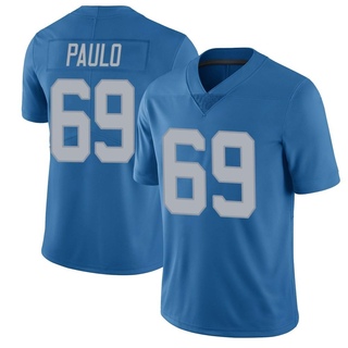 Limited Darrin Paulo Men's Detroit Lions Throwback Vapor Untouchable Jersey - Blue