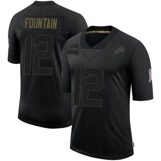 Limited Daurice Fountain Men's Detroit Lions 2020 Salute To Service Jersey - Black