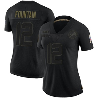 Limited Daurice Fountain Women's Detroit Lions 2020 Salute To Service Jersey - Black