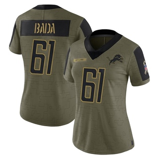 Limited David Bada Women's Detroit Lions 2021 Salute To Service Jersey - Olive