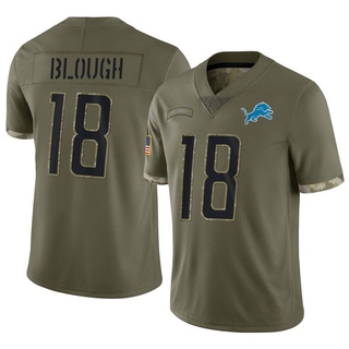 Limited David Blough Men's Detroit Lions 2022 Salute To Service Jersey - Olive