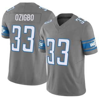 Limited Devine Ozigbo Men's Detroit Lions Silver Vapor F.U.S.E. Jersey