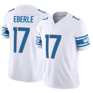 Limited Dominik Eberle Men's Detroit Lions Vapor F.U.S.E. Jersey - White