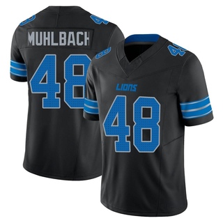 Limited Don Muhlbach Men's Detroit Lions Alternate Vapor F.U.S.E. 2nd Jersey - Black