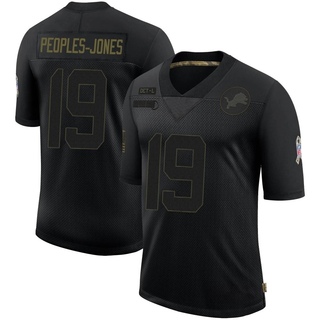 Limited Donovan Peoples-Jones Men's Detroit Lions 2020 Salute To Service Jersey - Black