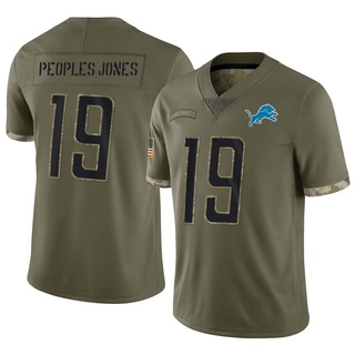 Limited Donovan Peoples-Jones Men's Detroit Lions 2022 Salute To Service Jersey - Olive