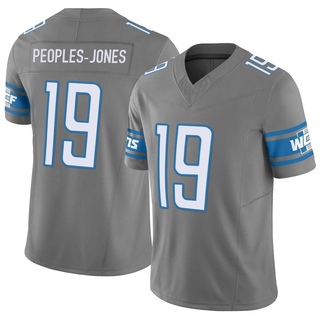 Limited Donovan Peoples-Jones Men's Detroit Lions Silver Vapor F.U.S.E. Jersey