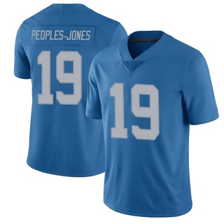 Limited Donovan Peoples-Jones Men's Detroit Lions Throwback Vapor Untouchable Jersey - Blue