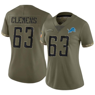 Limited Duke Clemens Women's Detroit Lions 2022 Salute To Service Jersey - Olive