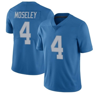 Limited Emmanuel Moseley Men's Detroit Lions Throwback Vapor Untouchable Jersey - Blue