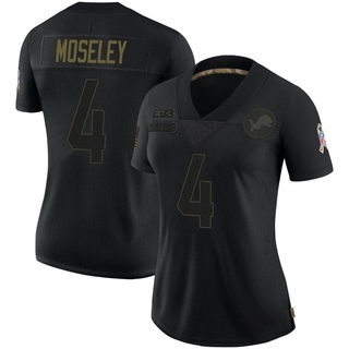 Limited Emmanuel Moseley Women's Detroit Lions 2020 Salute To Service Jersey - Black