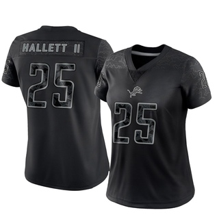 Limited Erick Hallett II Women's Detroit Lions Reflective Jersey - Black