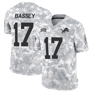 Limited Essang Bassey Men's Detroit Lions 2024 Salute to Service Jersey - Arctic Camo