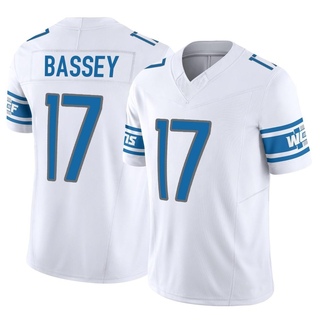 Limited Essang Bassey Men's Detroit Lions Vapor F.U.S.E. Jersey - White