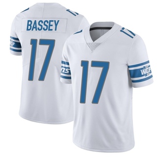 Limited Essang Bassey Men's Detroit Lions Vapor Untouchable Jersey - White