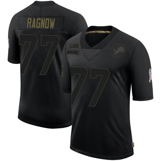 Limited Frank Ragnow Men's Detroit Lions 2020 Salute To Service Jersey - Black