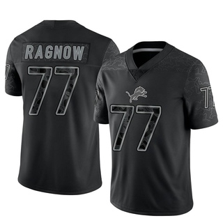 Limited Frank Ragnow Men's Detroit Lions Reflective Jersey - Black