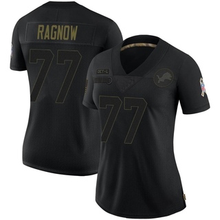 Limited Frank Ragnow Women's Detroit Lions 2020 Salute To Service Jersey - Black