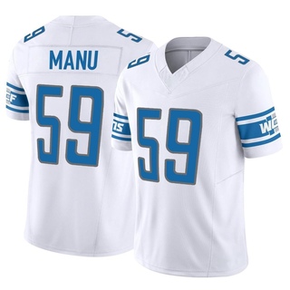 Limited Giovanni Manu Men's Detroit Lions Vapor F.U.S.E. Jersey - White