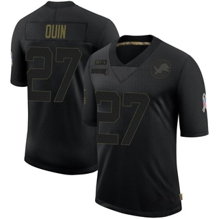 Limited Glover Quin Men's Detroit Lions 2020 Salute To Service Jersey - Black