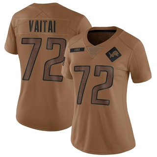 Limited Halapoulivaati Vaitai Women's Detroit Lions 2023 Salute To Service Jersey - Brown