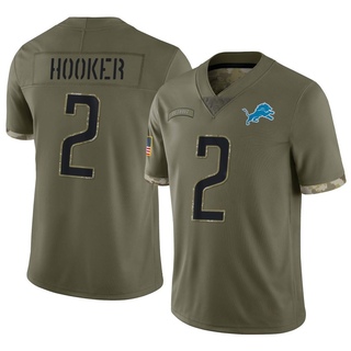 Limited Hendon Hooker Men's Detroit Lions 2022 Salute To Service Jersey - Olive