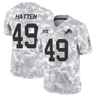 Limited Hogan Hatten Youth Detroit Lions 2024 Salute to Service Jersey - Arctic Camo